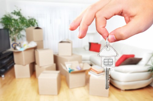 Removal team preparing a local move in Kennington