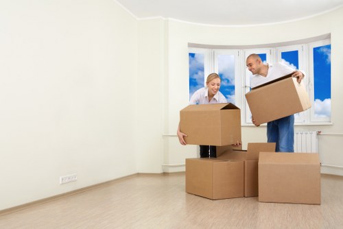 Local Kennington office relocation team handling desks and equipment