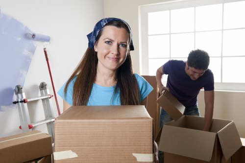 Moving day preparation for an office relocation near Kennington