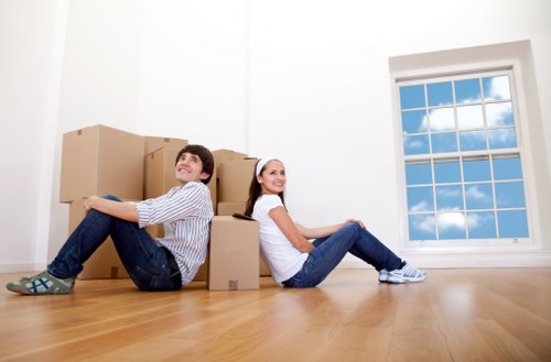 Specialist piano moving equipment used for a London flat move