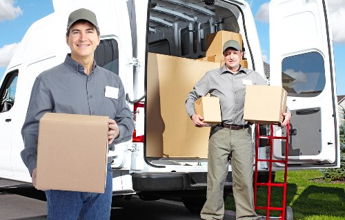 Local moving truck prepared for residential transport in Kennington